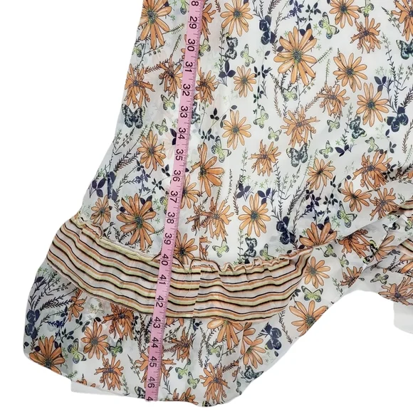 Max Studio Floral Ruffled Dress Size XS Maxi - Picture 11 of 12